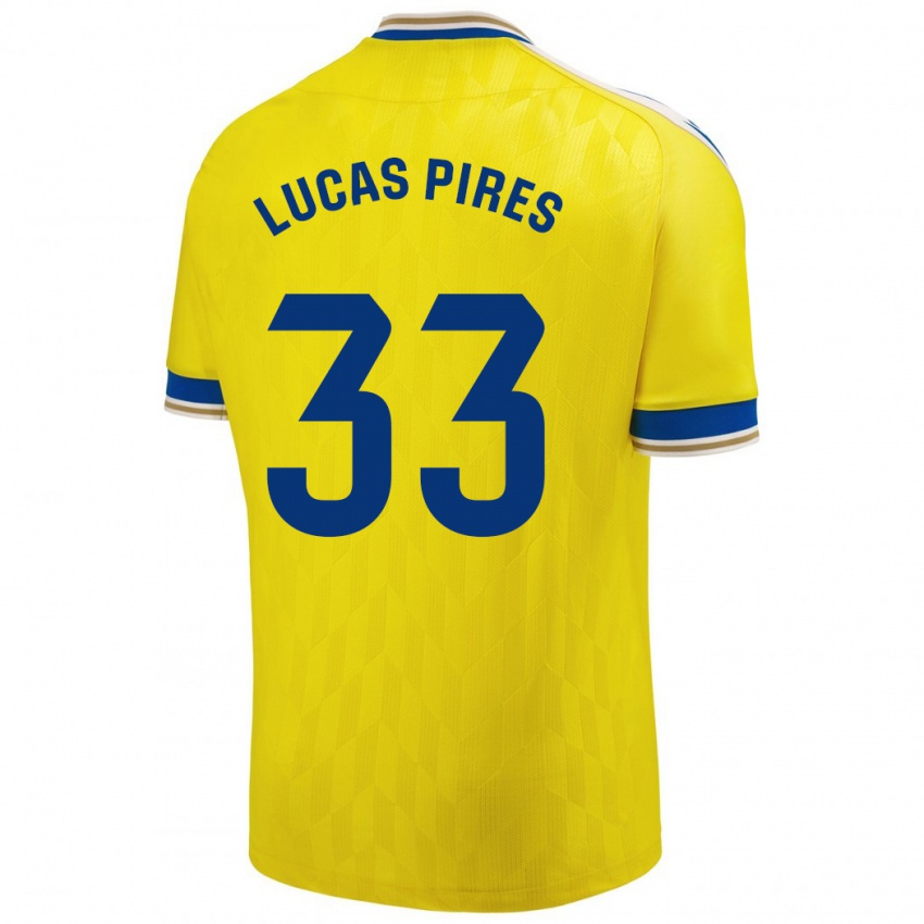 Damen Lucas Pires #33 Gelb Heimtrikot Trikot 2023/24 T-Shirt