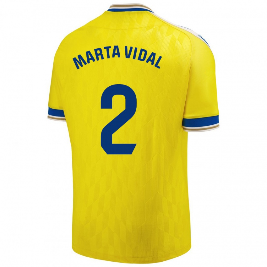 Damen Marta Vidal Vela #2 Gelb Heimtrikot Trikot 2023/24 T-Shirt