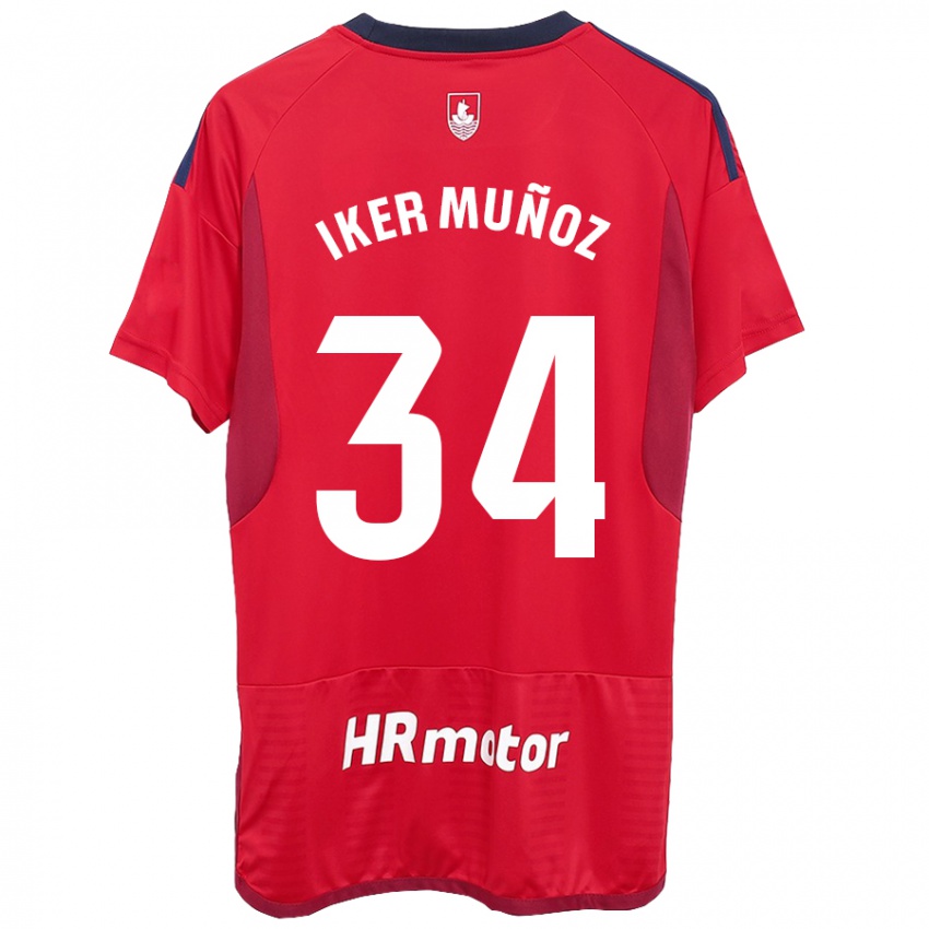 Damen Iker Muñoz #34 Rot Heimtrikot Trikot 2023/24 T-Shirt