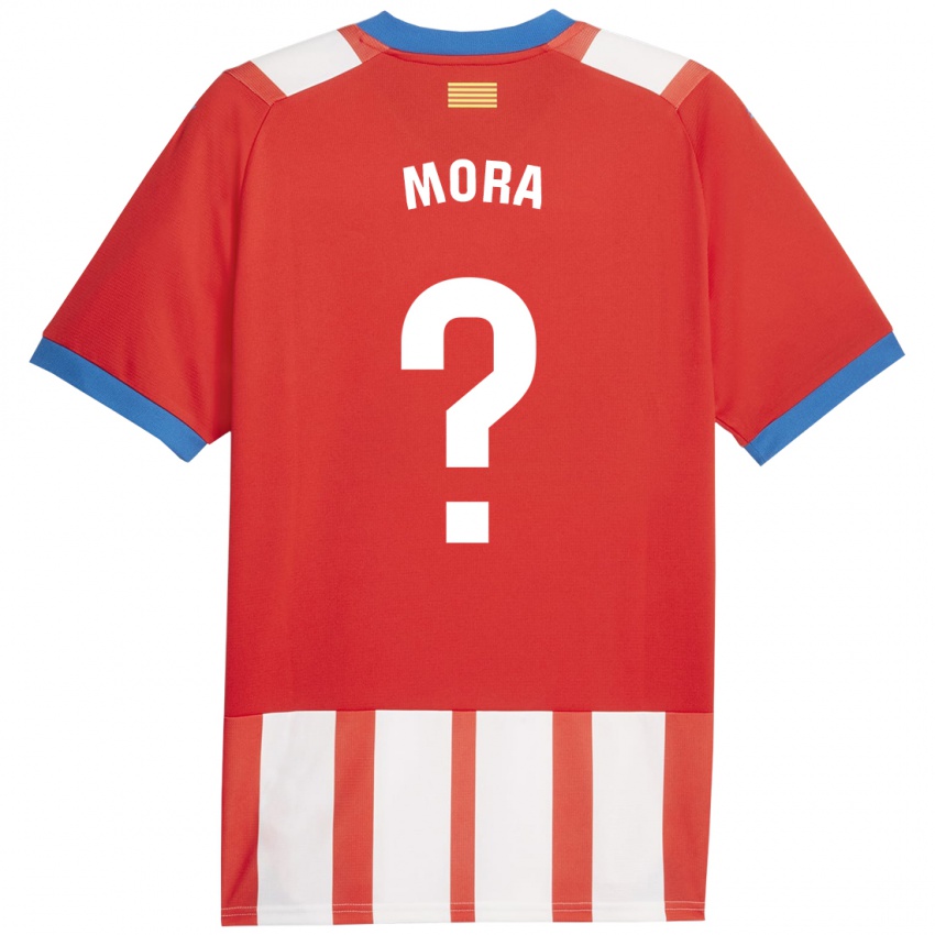 Damen Adrià Mora #0 Rot-Weiss Heimtrikot Trikot 2023/24 T-Shirt
