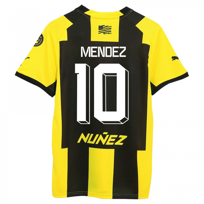 Damen Kevin Méndez #10 Gelb Schwarz Heimtrikot Trikot 2023/24 T-Shirt