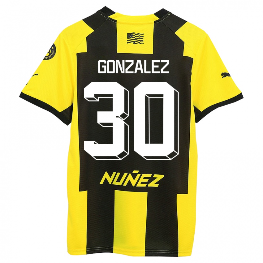 Damen Ángel González #30 Gelb Schwarz Heimtrikot Trikot 2023/24 T-Shirt