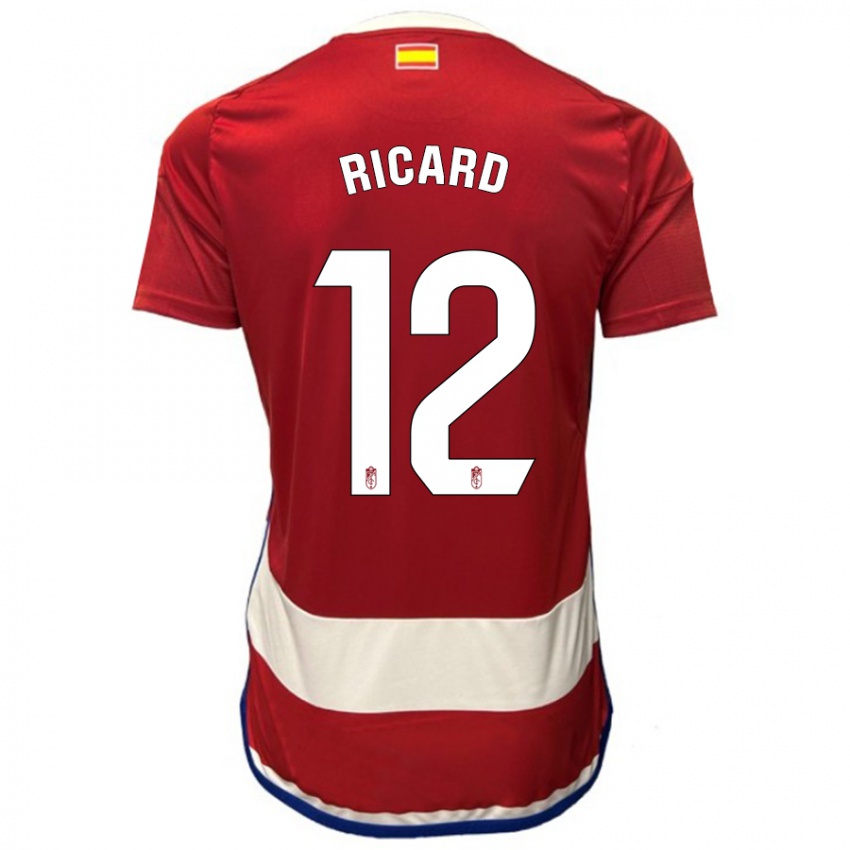 Damen Ricard Sanchez #12 Rot Heimtrikot Trikot 2023/24 T-Shirt