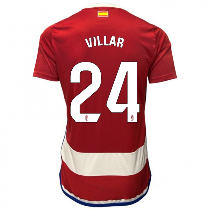 Damen Gonzalo Villar #24 Rot Heimtrikot Trikot 2023/24 T-Shirt