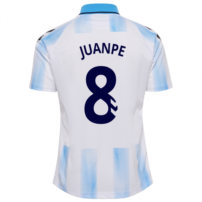 Damen Juanpe #8 Weiß Blau Heimtrikot Trikot 2023/24 T-Shirt