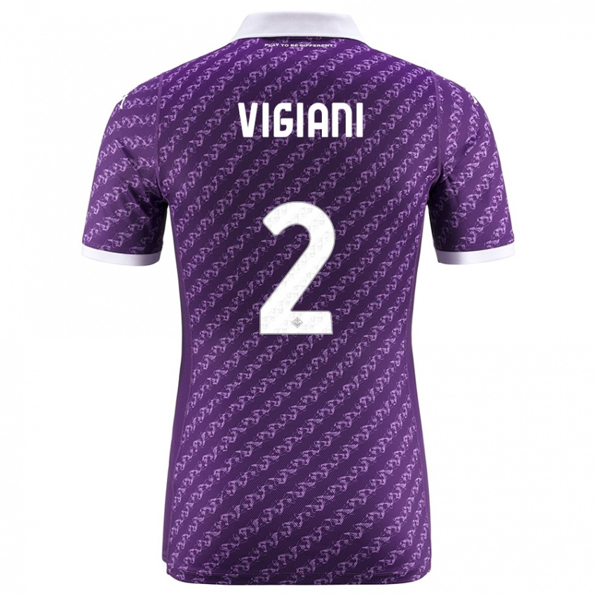 Damen Lorenzo Vigiani #2 Violett Heimtrikot Trikot 2023/24 T-Shirt