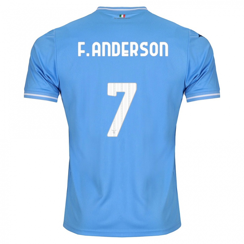 Damen Felipe Anderson #7 Blau Heimtrikot Trikot 2023/24 T-Shirt