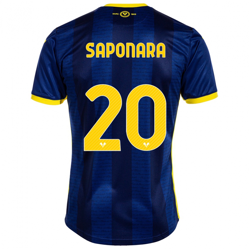 Damen Riccardo Saponara #20 Marine Heimtrikot Trikot 2023/24 T-Shirt