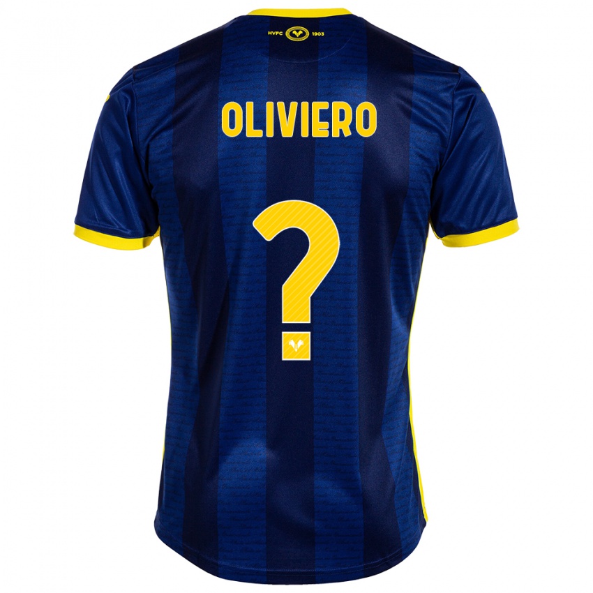 Damen Davide Oliviero #0 Marine Heimtrikot Trikot 2023/24 T-Shirt