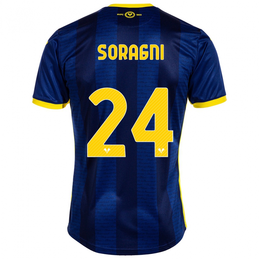 Damen Alberto Soragni #24 Marine Heimtrikot Trikot 2023/24 T-Shirt