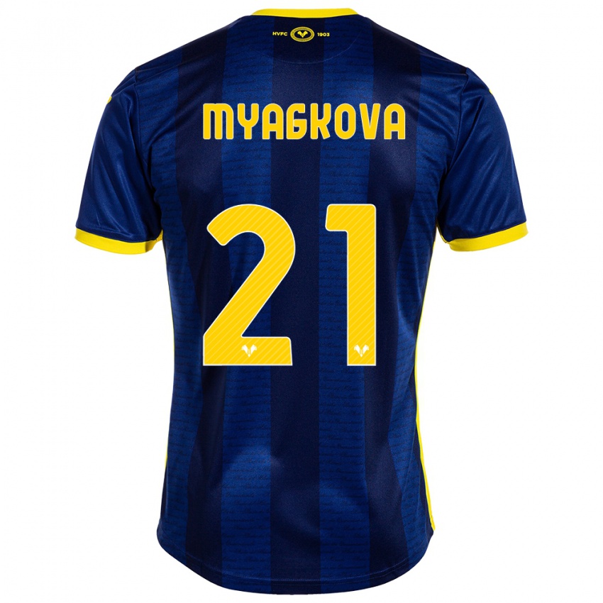 Damen Alina Myagkova #21 Marine Heimtrikot Trikot 2023/24 T-Shirt