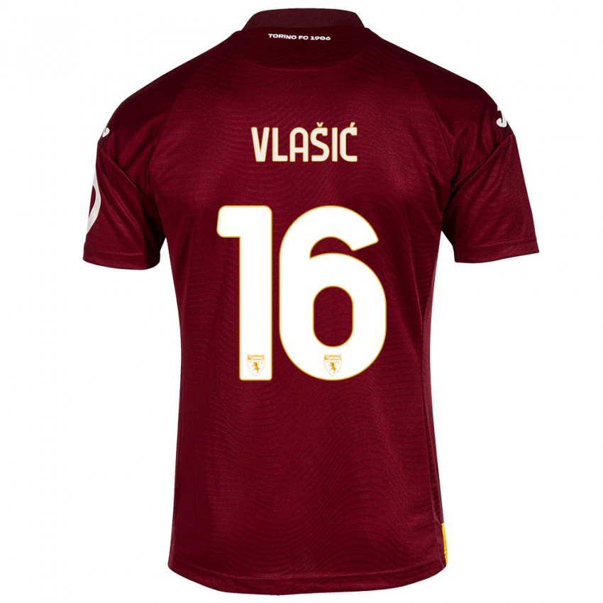 Damen Nikola Vlasic #16 Dunkelrot Heimtrikot Trikot 2023/24 T-Shirt