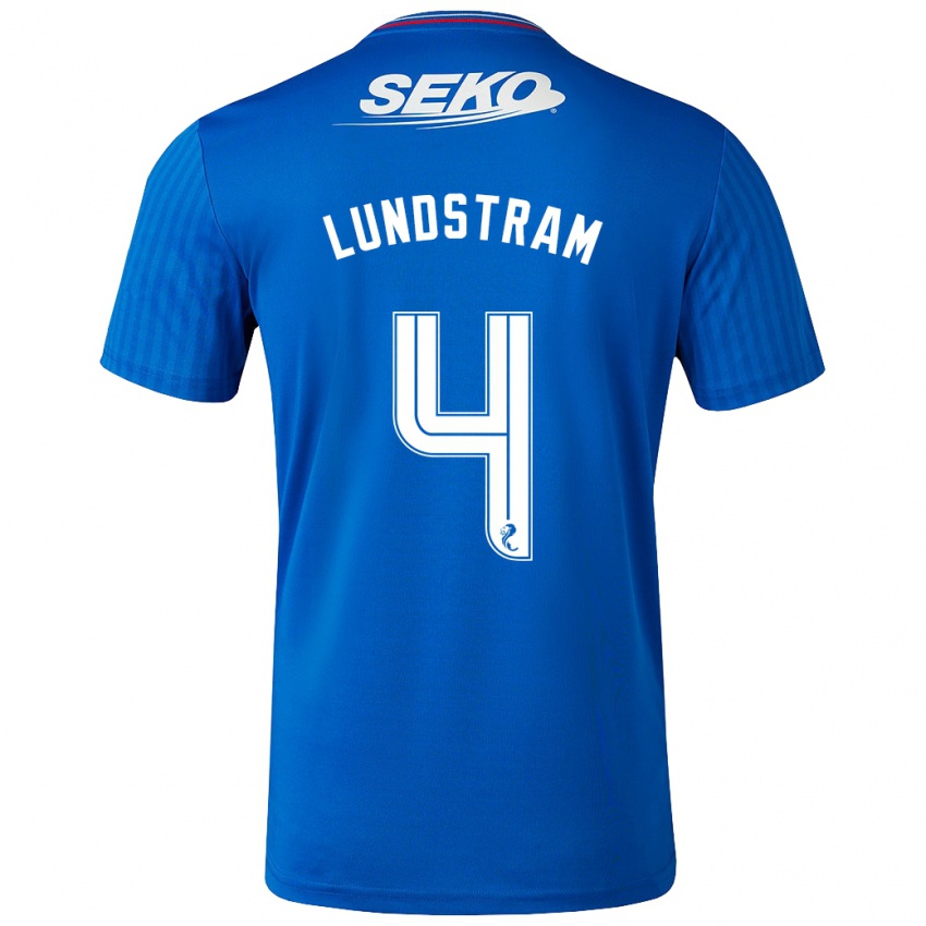 Damen John Lundstram #4 Blau Heimtrikot Trikot 2023/24 T-Shirt
