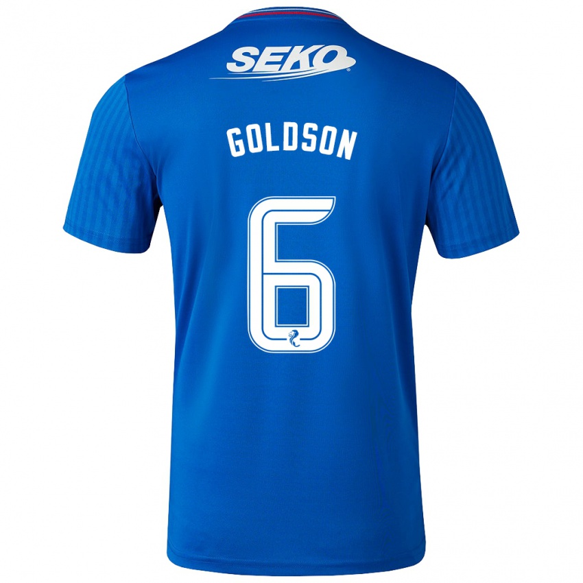 Damen Connor Goldson #6 Blau Heimtrikot Trikot 2023/24 T-Shirt