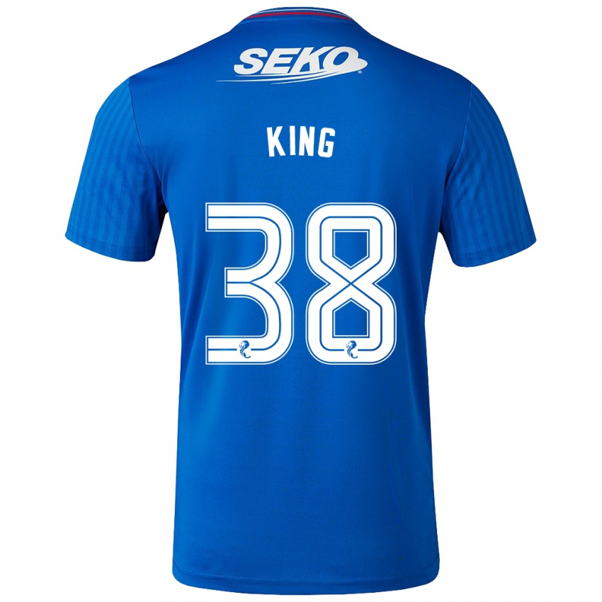 Damen Leon King #38 Blau Heimtrikot Trikot 2023/24 T-Shirt