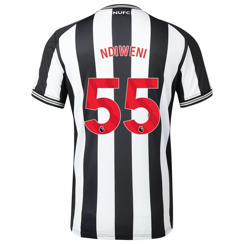 Damen Michael Ndiweni #55 Schwarz-Weiss Heimtrikot Trikot 2023/24 T-Shirt