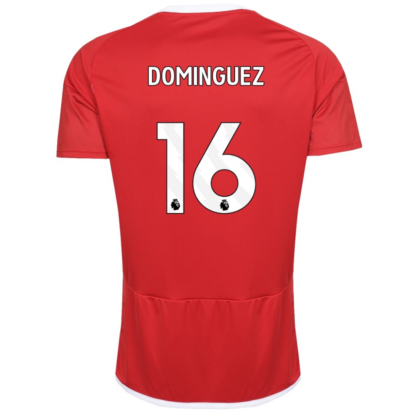 Damen Nicolas Dominguez #16 Rot Heimtrikot Trikot 2023/24 T-Shirt