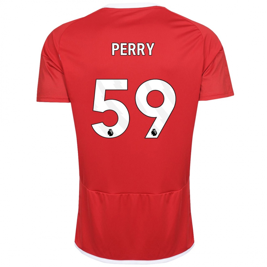 Damen Ben Perry #59 Rot Heimtrikot Trikot 2023/24 T-Shirt