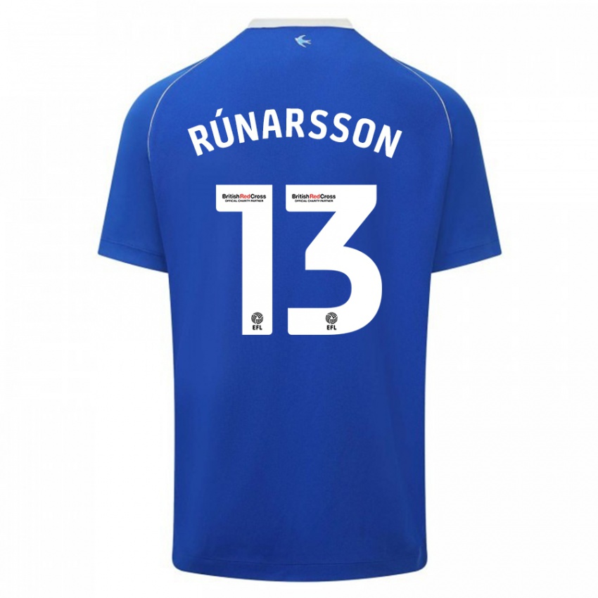 Damen Runar Alex Runarsson #13 Blau Heimtrikot Trikot 2023/24 T-Shirt