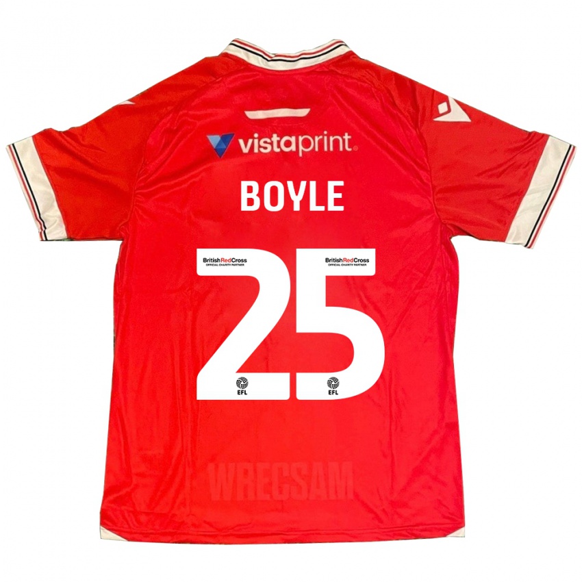 Damen Will Boyle #25 Rot Heimtrikot Trikot 2023/24 T-Shirt