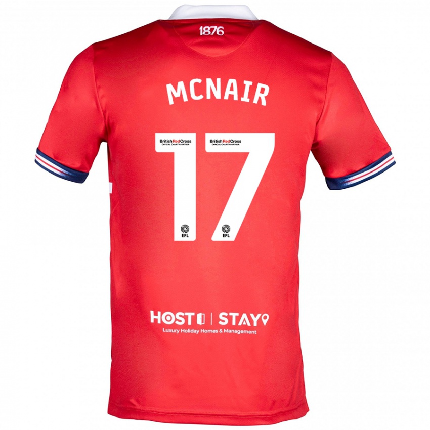 Damen Paddy Mcnair #17 Rot Heimtrikot Trikot 2023/24 T-Shirt