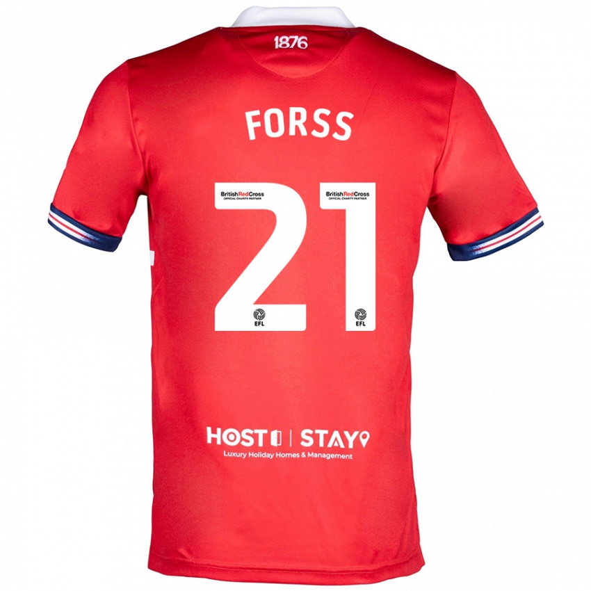 Damen Marcus Forss #21 Rot Heimtrikot Trikot 2023/24 T-Shirt