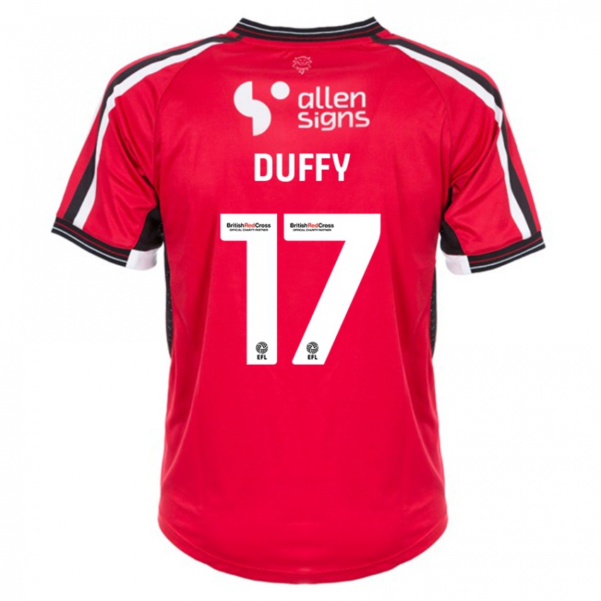 Damen Dylan Duffy #17 Rot Heimtrikot Trikot 2023/24 T-Shirt