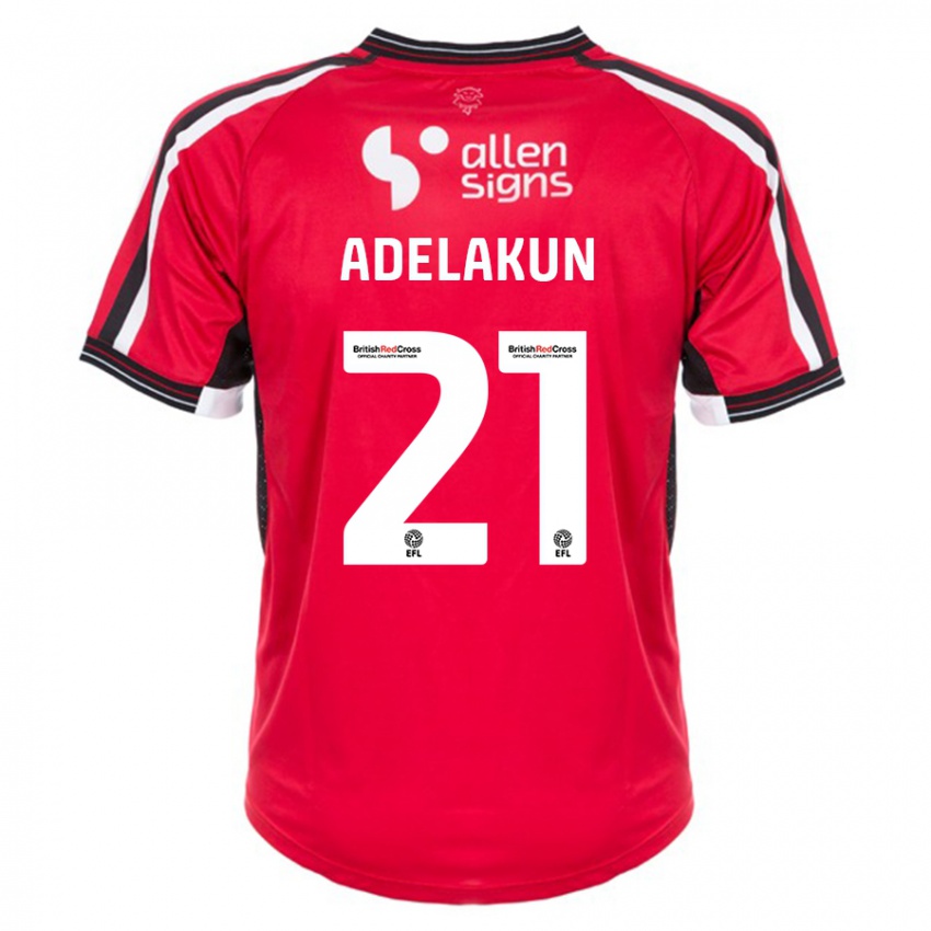 Damen Hakeeb Adelakun #21 Rot Heimtrikot Trikot 2023/24 T-Shirt