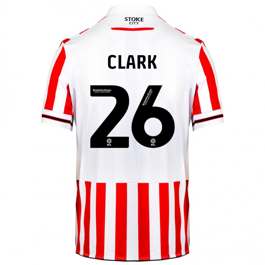 Damen Ciaran Clark #26 Rot-Weiss Heimtrikot Trikot 2023/24 T-Shirt