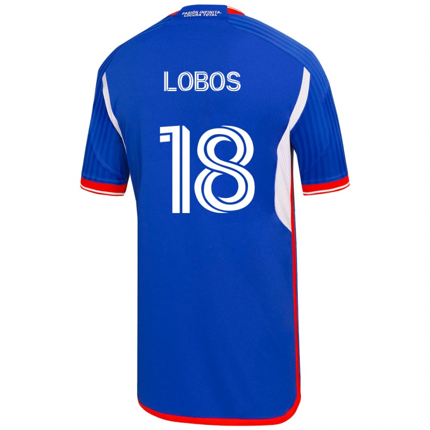 Damen Franco Lobos #18 Blau Heimtrikot Trikot 2023/24 T-Shirt