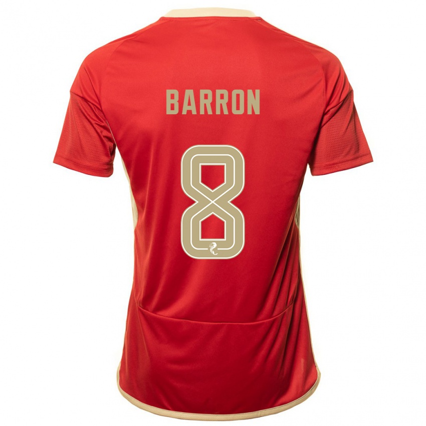 Damen Connor Barron #8 Rot Heimtrikot Trikot 2023/24 T-Shirt