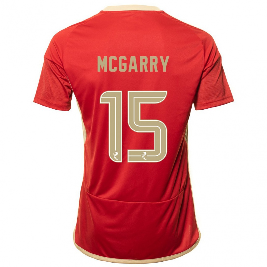 Damen James Mcgarry #15 Rot Heimtrikot Trikot 2023/24 T-Shirt