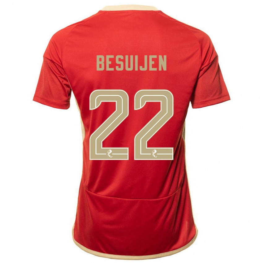 Damen Vicente Besuijen #22 Rot Heimtrikot Trikot 2023/24 T-Shirt