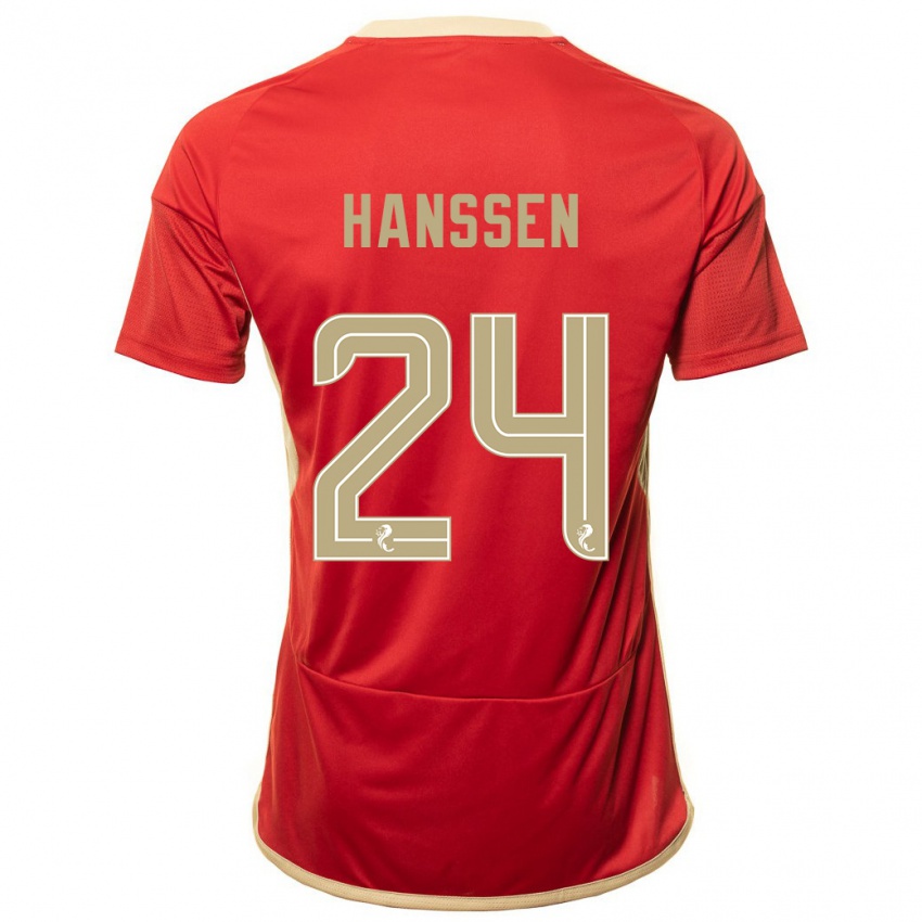 Damen Nadine Hanssen #24 Rot Heimtrikot Trikot 2023/24 T-Shirt