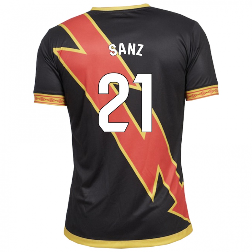 Damen Luismi Sanz #21 Schwarz Auswärtstrikot Trikot 2023/24 T-Shirt