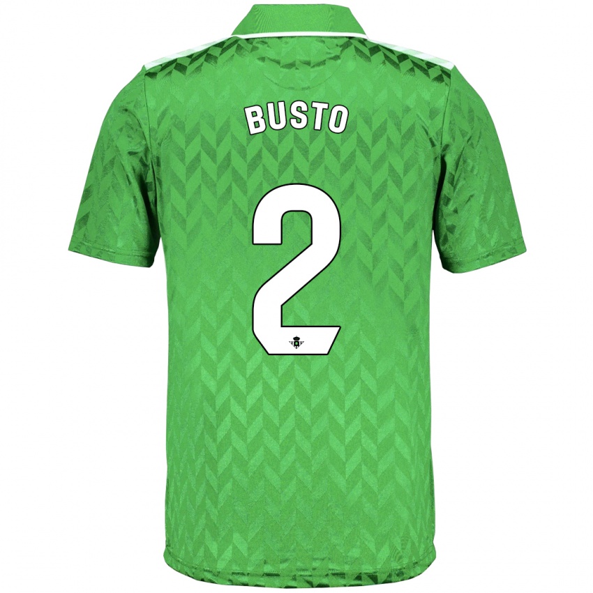 Damen Pablo Busto #2 Grün Auswärtstrikot Trikot 2023/24 T-Shirt