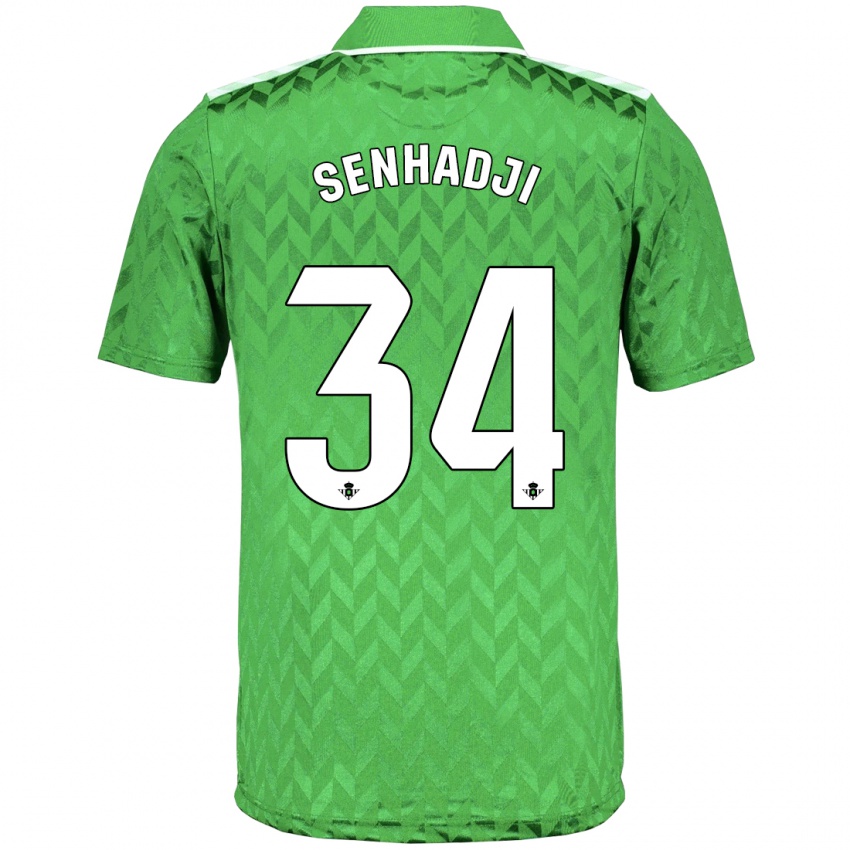 Damen Yanis Senhadji #34 Grün Auswärtstrikot Trikot 2023/24 T-Shirt