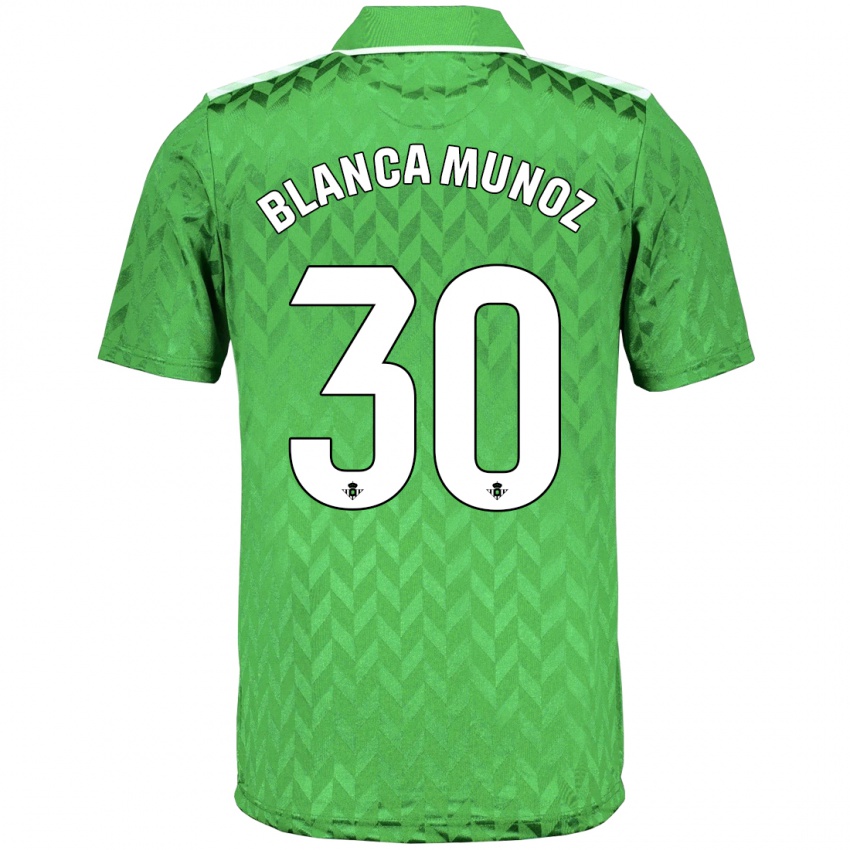 Damen Blanca Muñoz #30 Grün Auswärtstrikot Trikot 2023/24 T-Shirt