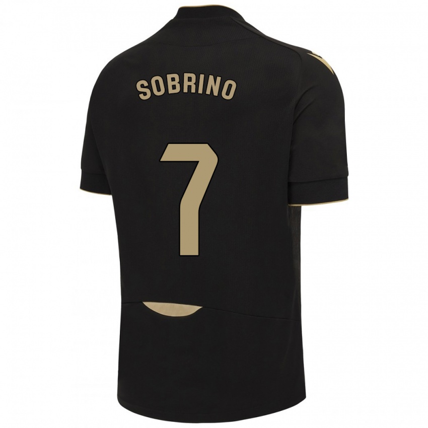 Damen Ruben Sobrino #7 Schwarz Auswärtstrikot Trikot 2023/24 T-Shirt