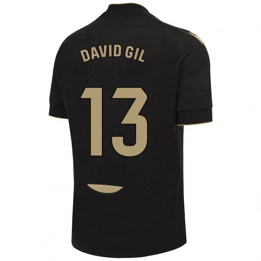 Damen David Gil #13 Schwarz Auswärtstrikot Trikot 2023/24 T-Shirt