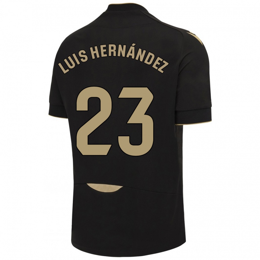 Damen Luis Hernández #23 Schwarz Auswärtstrikot Trikot 2023/24 T-Shirt