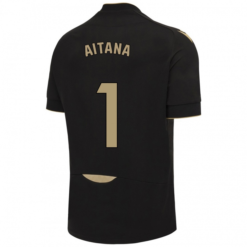 Damen Aitana #1 Schwarz Auswärtstrikot Trikot 2023/24 T-Shirt