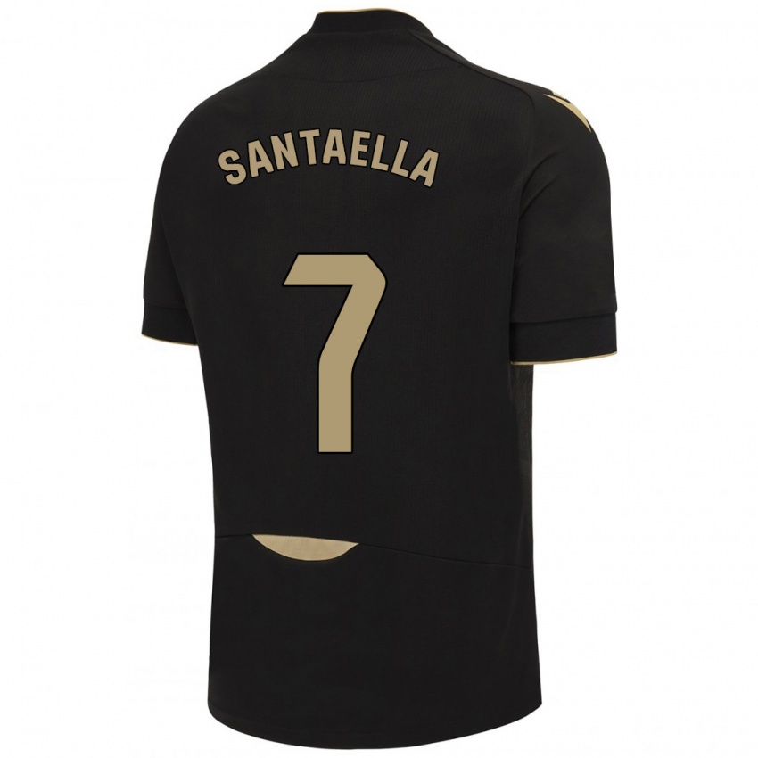 Damen Natalia Santaella Picón #7 Schwarz Auswärtstrikot Trikot 2023/24 T-Shirt