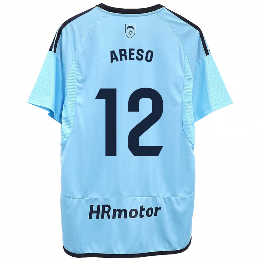 Damen Jesus Areso #12 Blau Auswärtstrikot Trikot 2023/24 T-Shirt