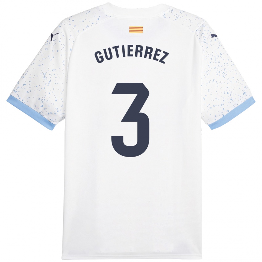 Damen Miguel Gutierrez #3 Weiß Auswärtstrikot Trikot 2023/24 T-Shirt