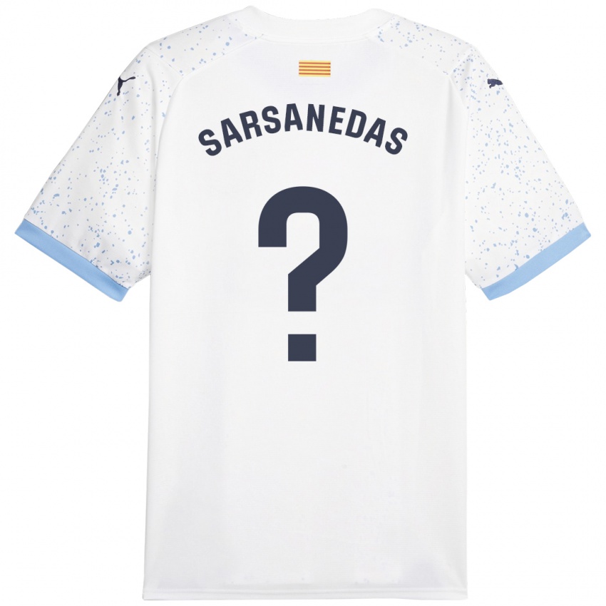 Damen Joao Sarsanedas #0 Weiß Auswärtstrikot Trikot 2023/24 T-Shirt