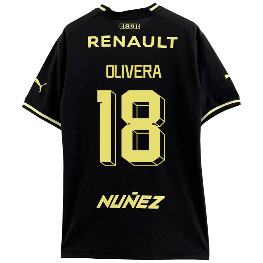 Damen Maximiliano Olivera #18 Schwarz Auswärtstrikot Trikot 2023/24 T-Shirt