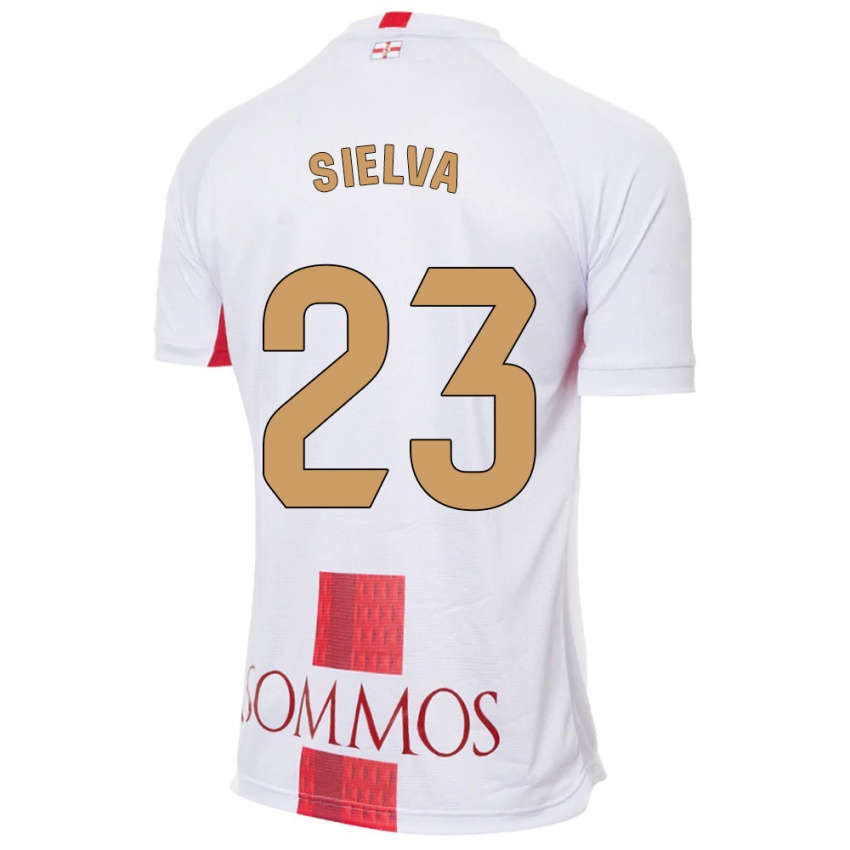 Damen Óscar Sielva #23 Weiß Auswärtstrikot Trikot 2023/24 T-Shirt