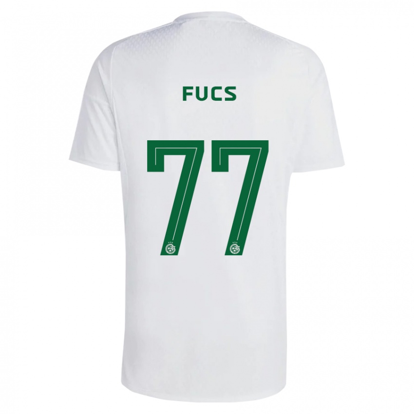 Damen Roee Fucs #77 Grün Blau Auswärtstrikot Trikot 2023/24 T-Shirt