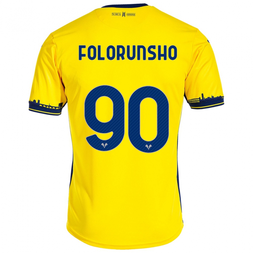 Damen Michael Folorunsho #90 Gelb Auswärtstrikot Trikot 2023/24 T-Shirt